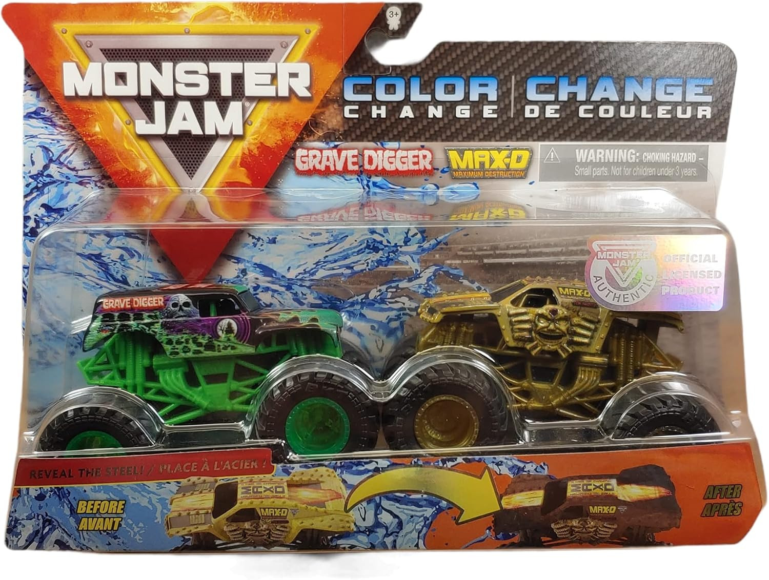 1:64 Scale Color Change Grave Digger Vs MAX D Maximum Destruction gallery