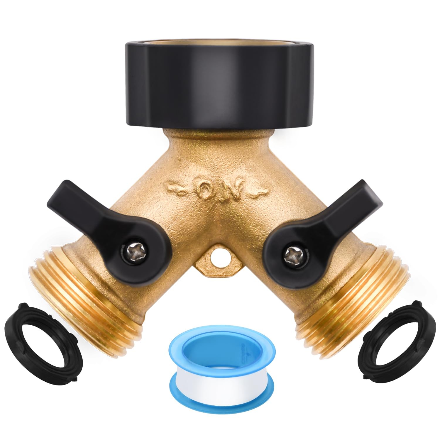 1/2/4 Pack Hose Splitter, 2 Way Heavy Duty Brass Garden Hose Splitter, for 3/ gallery