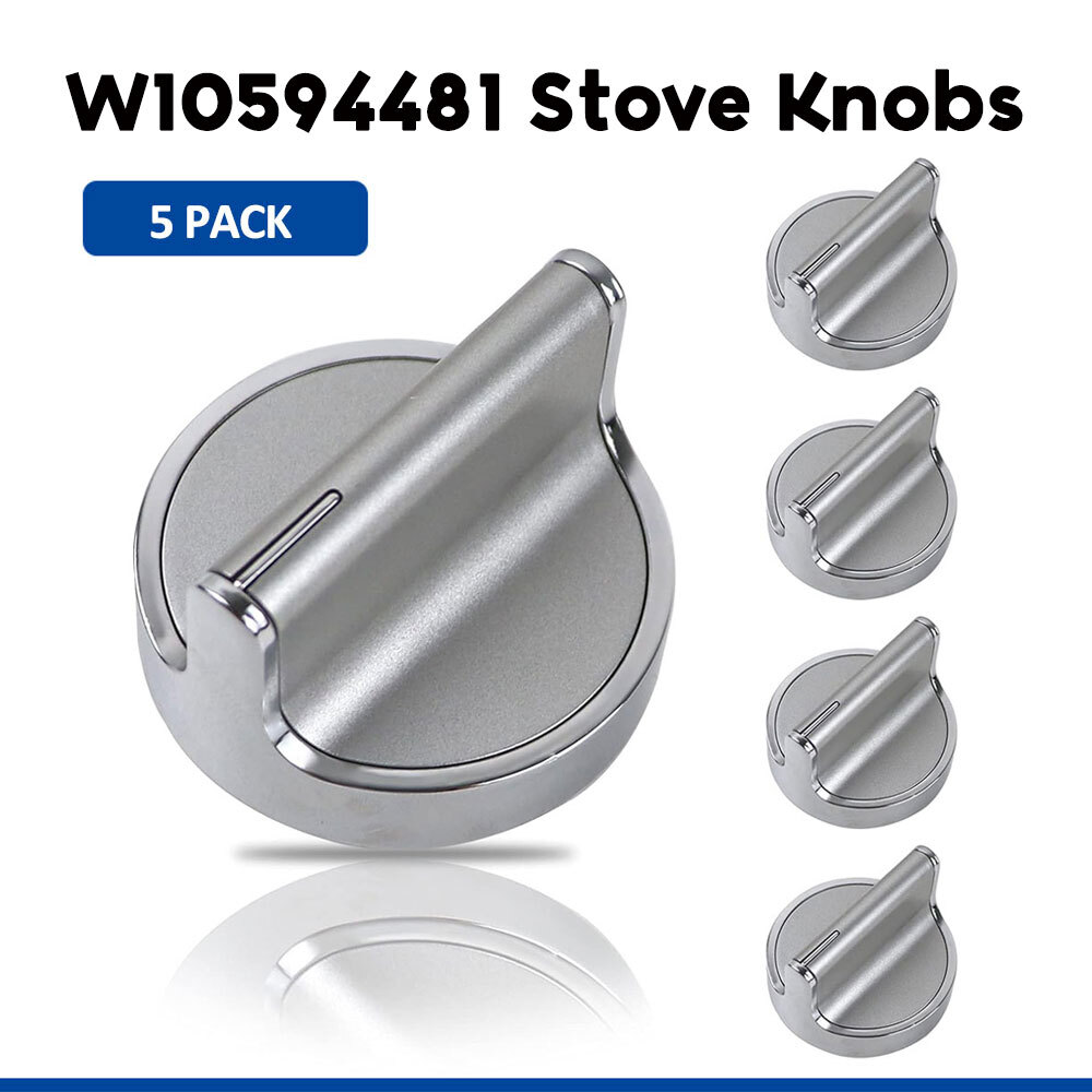 5 Pcs W10594481 Stove Control Knobs OEM For Whirlpool WCG97 WPW10594481 USA gallery
