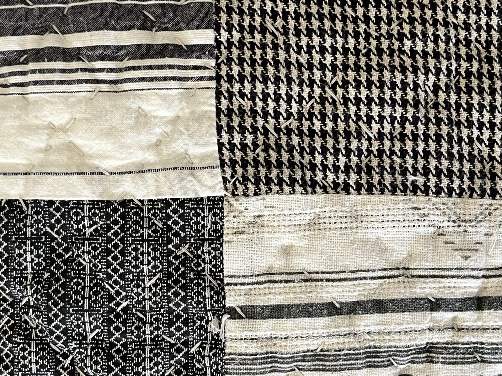 CREMIEUX Patchwork Quilt 110x98in 100% Cotton Black White Gray Multicolor KING gallery