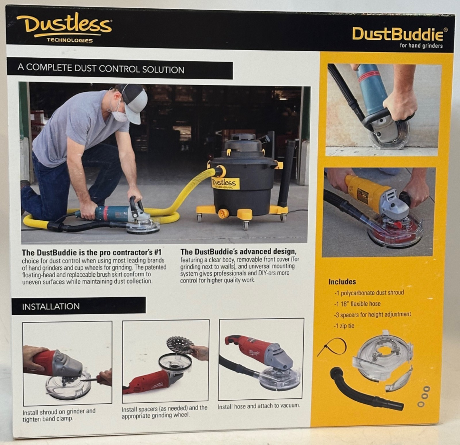 Dustless Technologies D5850 6-9 In. Dustbuddie XP W 18 In. Hose gallery