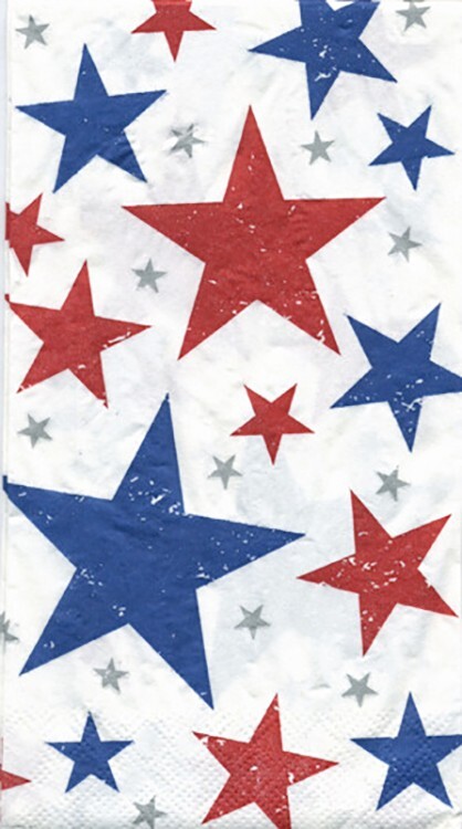 Paper Guest Bathroom Towels 36 Count Disposable Patriotic Stars Stripes Designs gallery