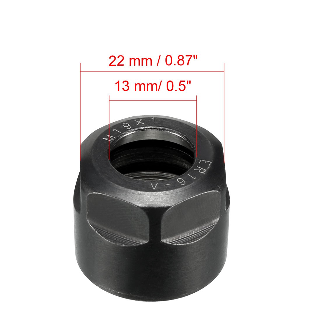 ER16-A(M19) Type Collet Clamping Hex Nut for CNC Milling Chuck Holder Lathe gallery