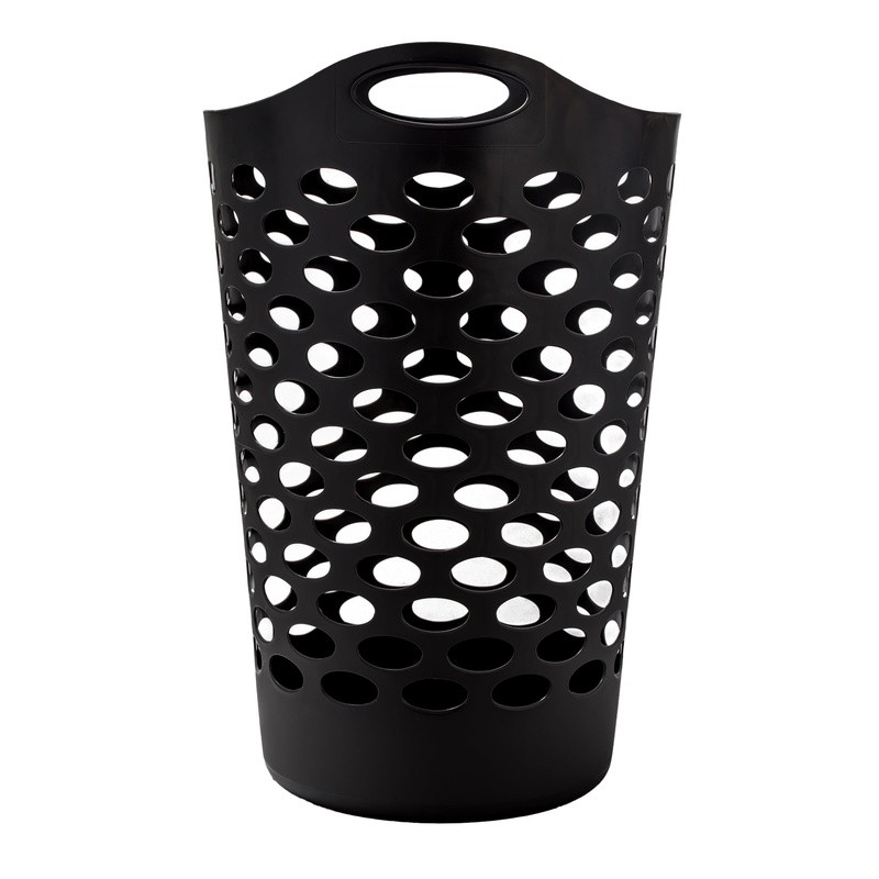 Flexible Laundry Hamper W/ Carrying Handles Ventilation Holes Round Basket New gallery