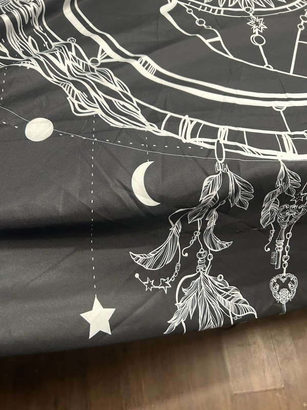 Black & White Celestial Sun And Moon Tapestry Bohemian And Tarot Card 56” X 52” gallery