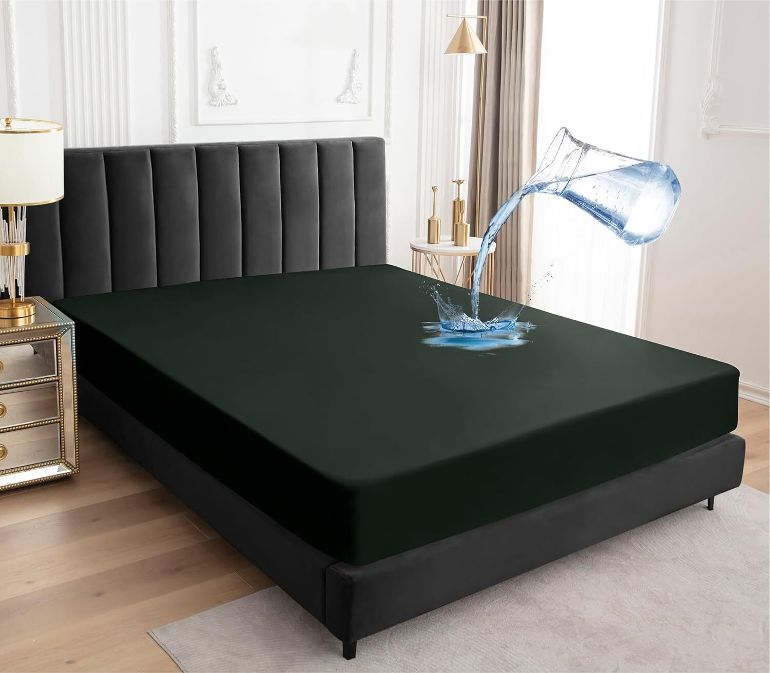 All Size Fitted Sheet Waterproof Mattress Protector Cover Breathable and Soft gallery