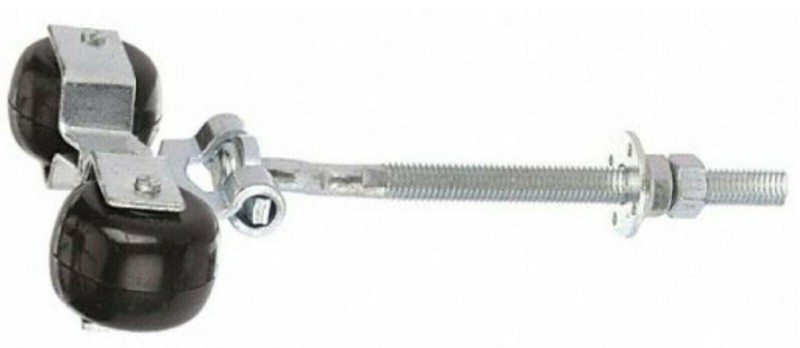 2 PACK Sliding Barn Door Hanger Rollers Pair Round Rail Track Threaded Bolts NEW gallery
