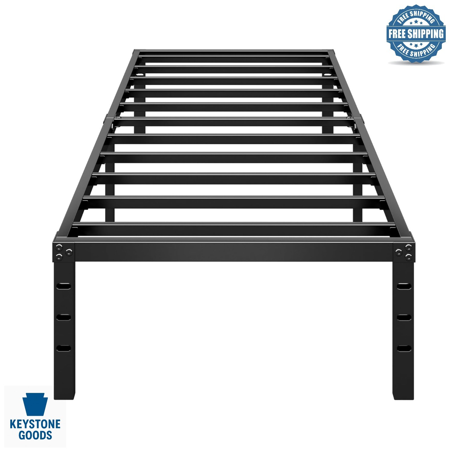 Twin Metal Platform Bed Frame - Sturdy, Squeak-Resistant, Easy Assembly, Unde... gallery