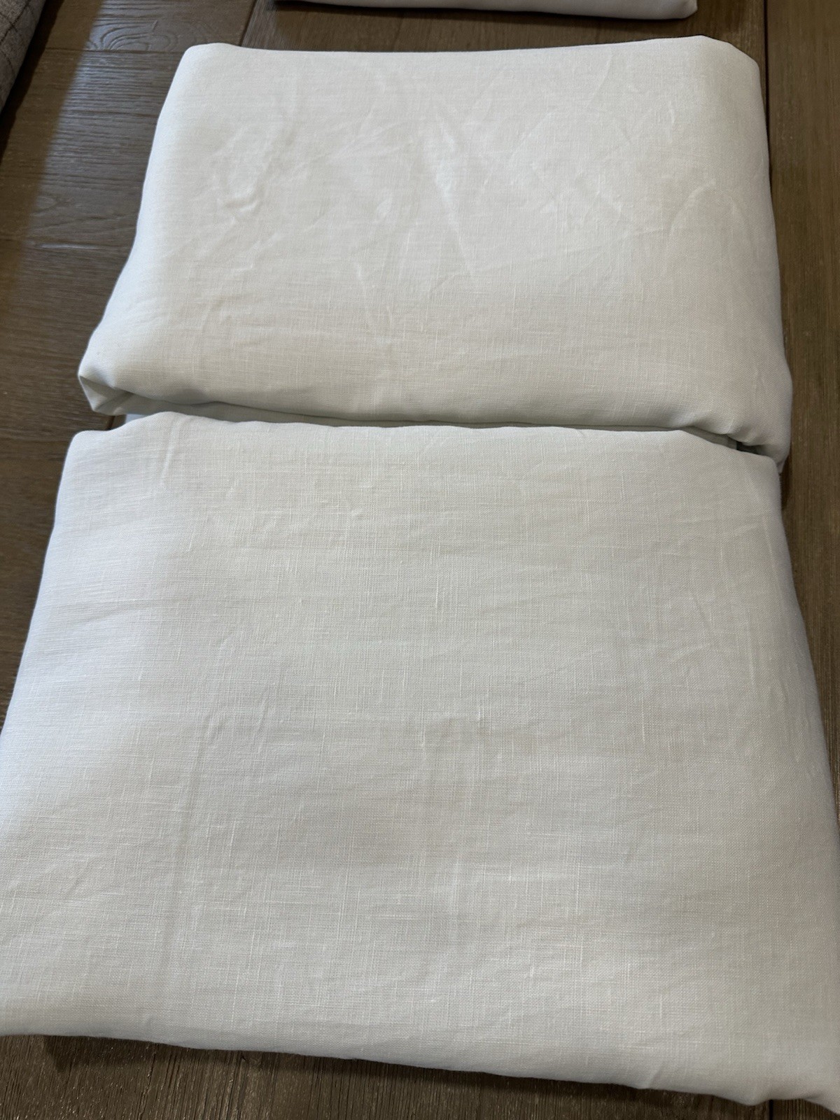 Pottery Barn Belgian Linen Drapes 50x108" Classic Ivory 2 PANELS blackout gallery