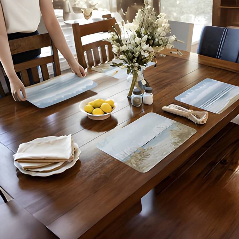 CounterArt Reversible Plastic Placemats, Coastal Scenery, Set of 4 gallery