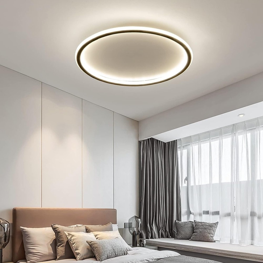 15.7 Inch Flush Mount Ceiling Light, 40-60W Round LED Ceiling Light Fixtures,...