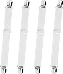 Bed Sheet Straps, Adjustable Elastic Fitted Sheet Holders Straps to Stay in Pla