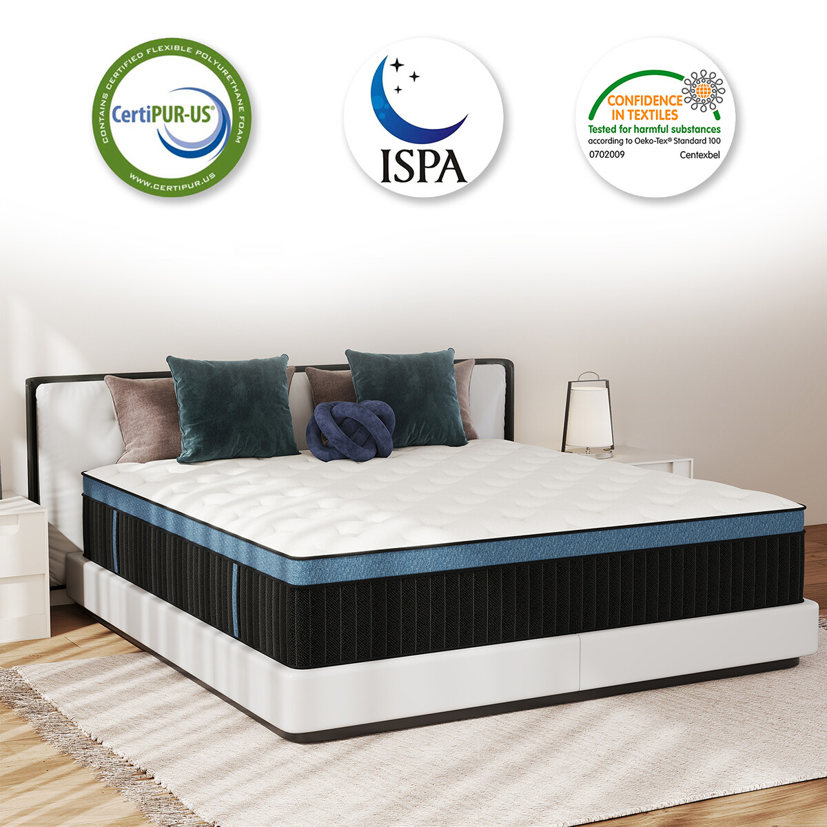 12" 14" Gel Memory Foam Pocket Spring Hybrid Mattress Twin Full Queen King Size gallery