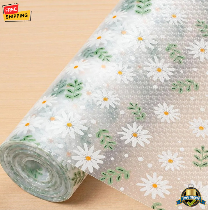 200x45 cm Non-Adhesive EVA Kitchen Cabinet Liner Roll Waterproof Anti-Slip Mat gallery