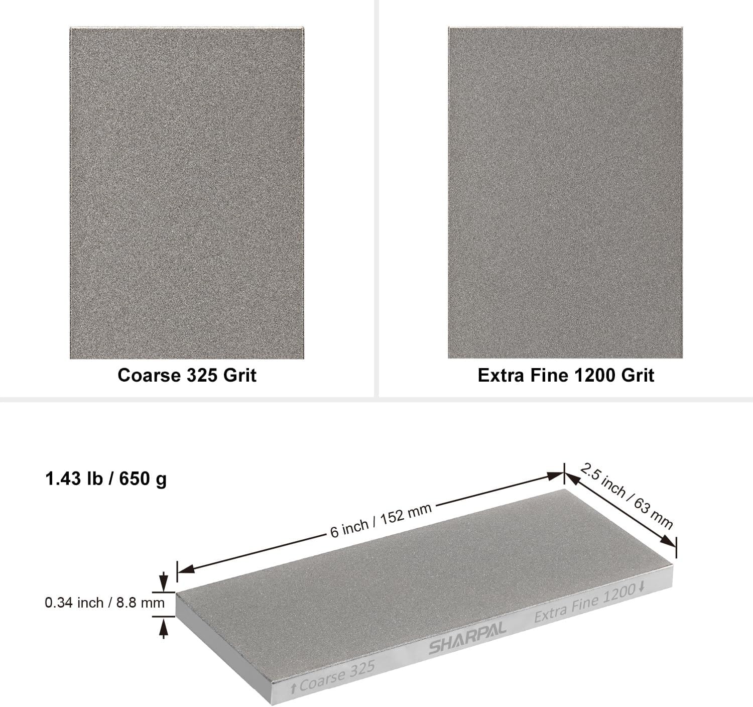 SHARPAL 156N Double Sided Diamond Sharpening Stone 325 1200 gallery