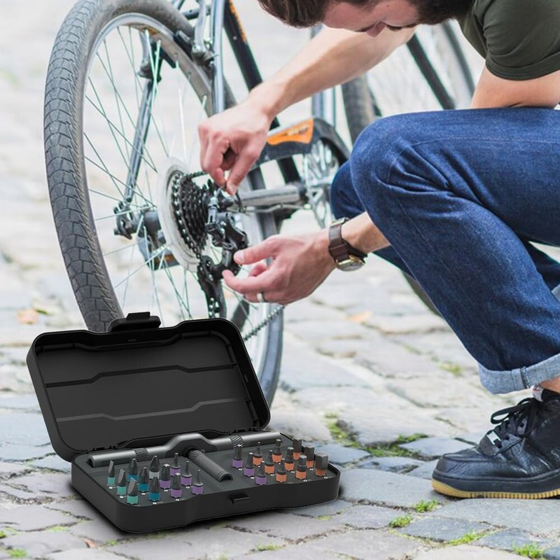 25Pcs 24 in 1 Multifunction Screwdriver Head Set Household Repair Ratchet Wrench gallery