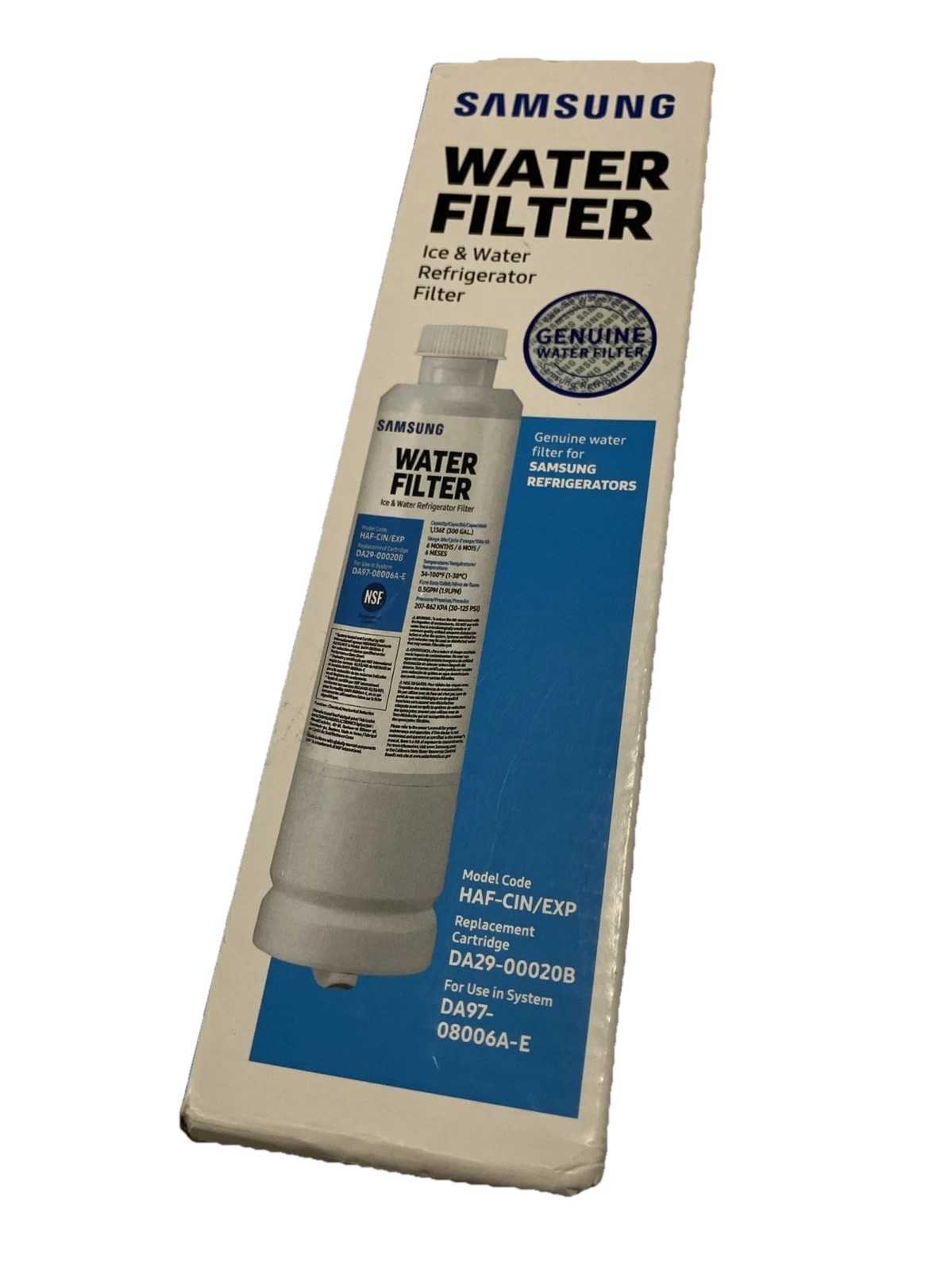 SAMSUNG HAF-CIN/EXP Water/Ice Filter for Refrigerator DA29-00020B DA97-08006A-E gallery