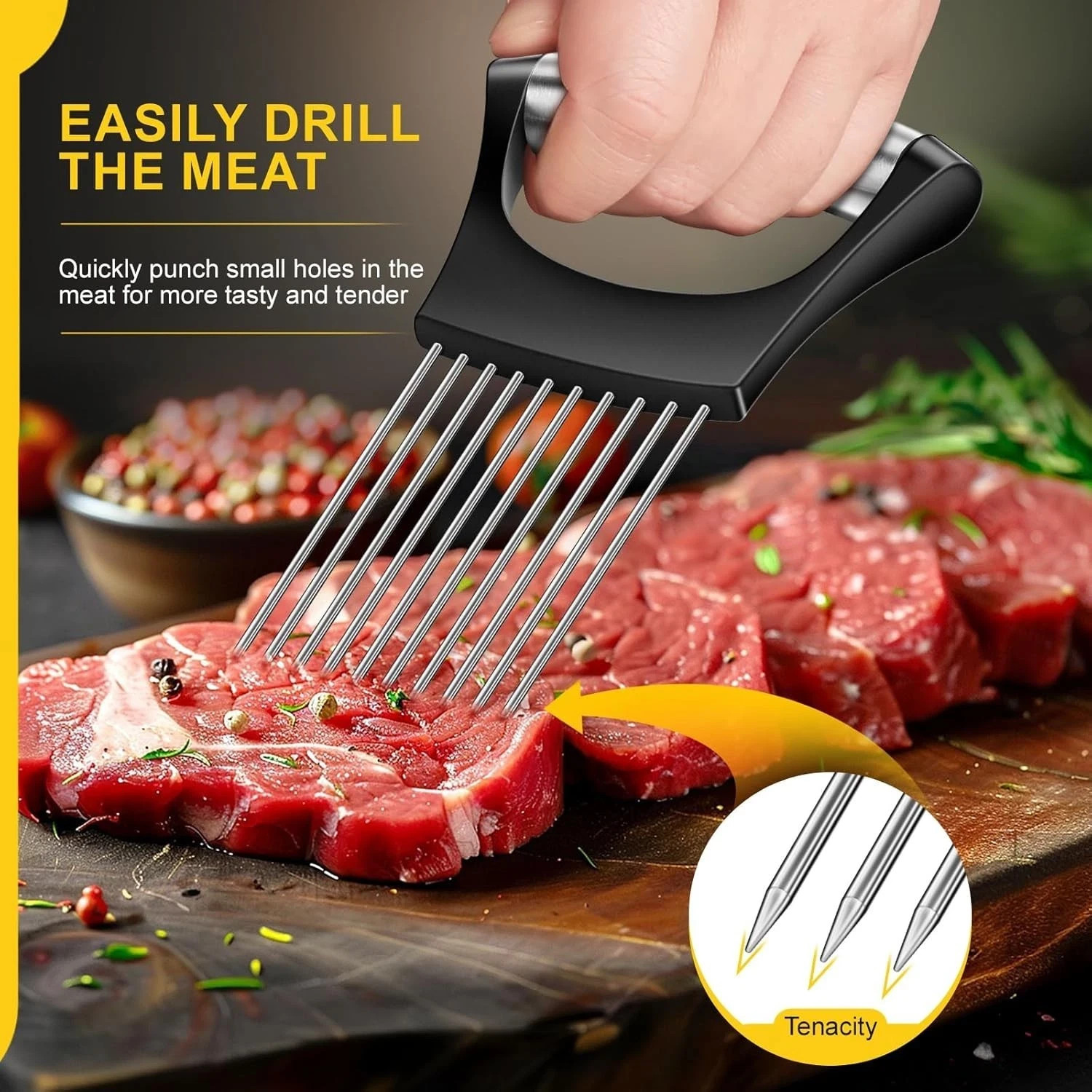 2025 Premium Onion Slicer, Stainless Steel Onion Holder for Slicing Onion, Kiwif gallery