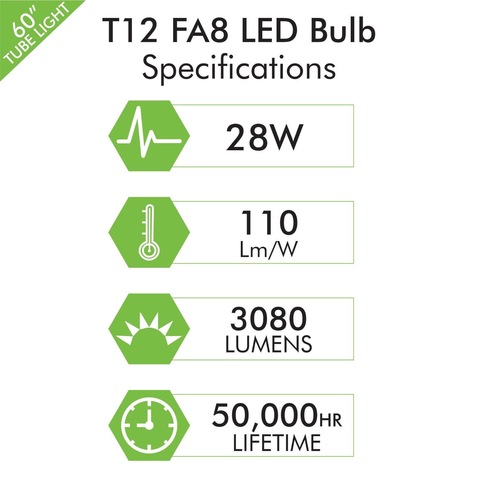 5 ft. T12 Single Pin FA8 LED Type A Plug & Play Replacement for 50W F60T12 gallery