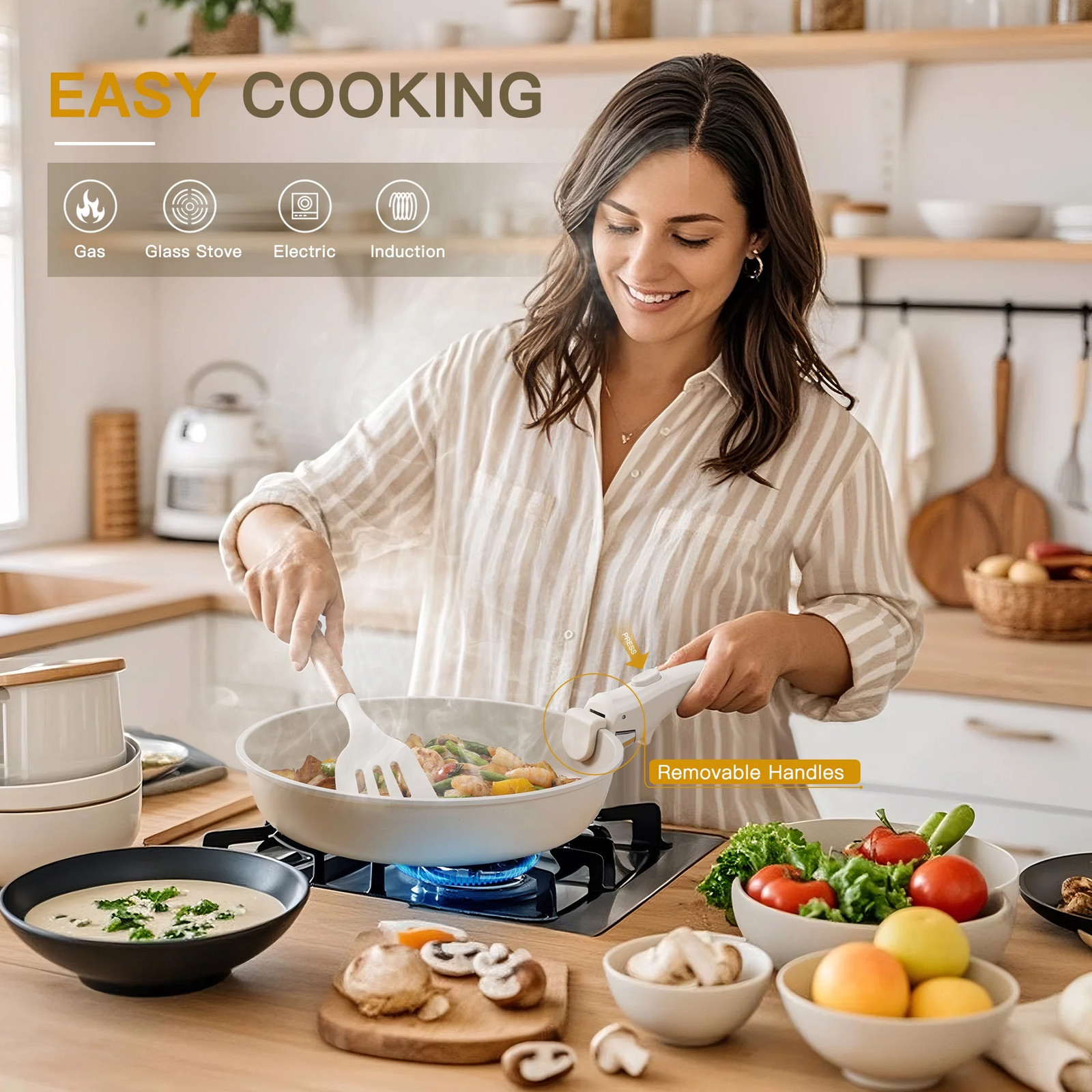 Astercook 20 Piece Pots and Pans Set Non Stick, Cookware Set gallery