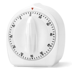 Kitchen Timers for Cooking, 60 Minute Wind Up – Chef Cooking Timer (White)