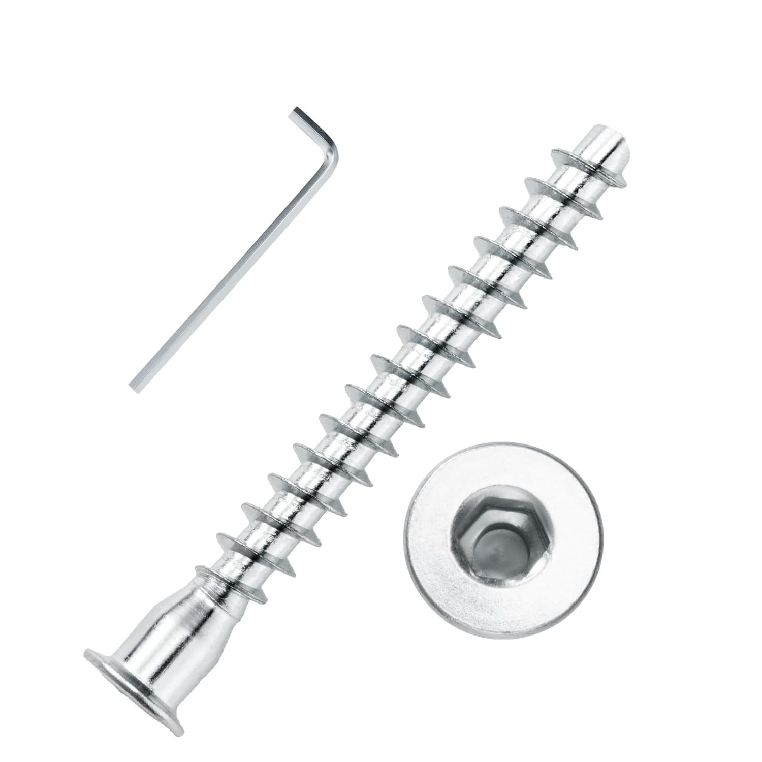 Confirmat Screws, 50 PCs M7 x 75mm, Hex Socket Drive Countersunk Se... Fast Ship gallery