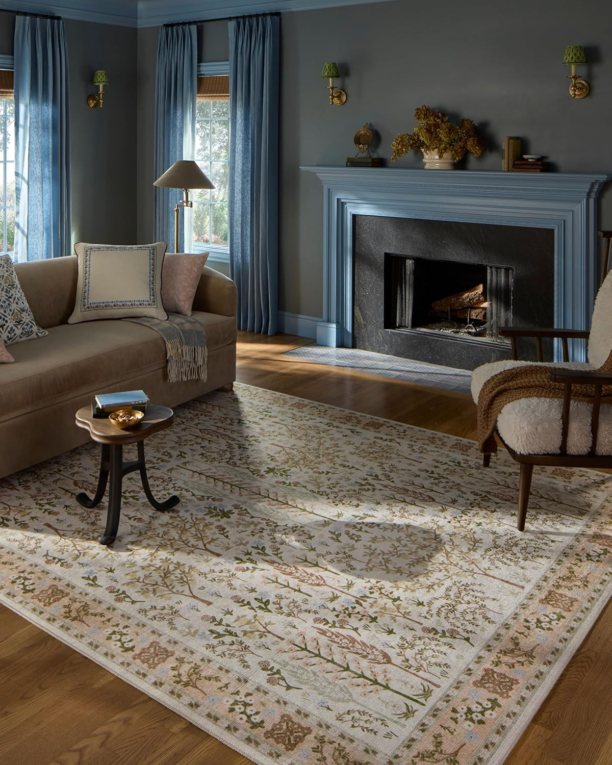Loloi Rifle Paper Co. Canopy Collection CNP-01 Cream 2'-3" X 3'-9" Accent Rug gallery