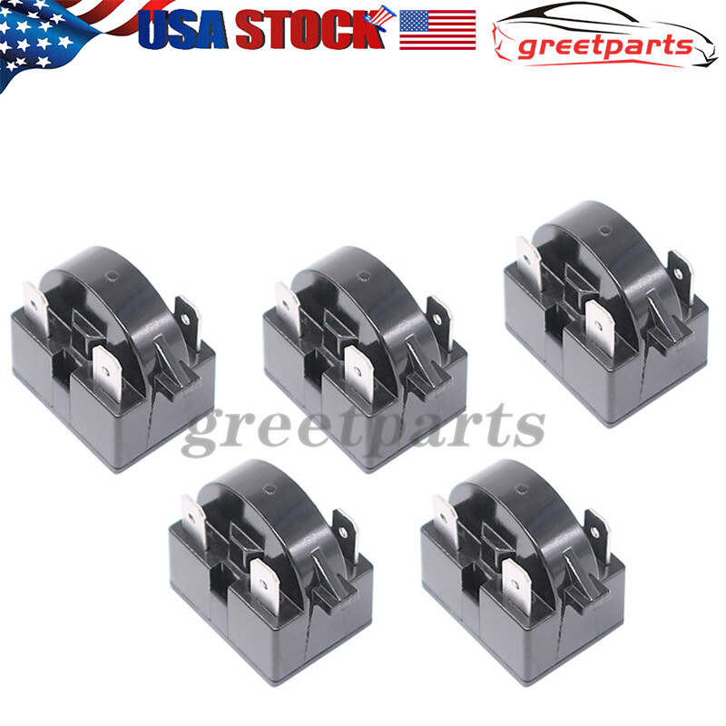 5PCS Refrigerator Freezer Compressor PTC Start Relay QP2-4R7 / QP2-4.7 3-Pin USA gallery