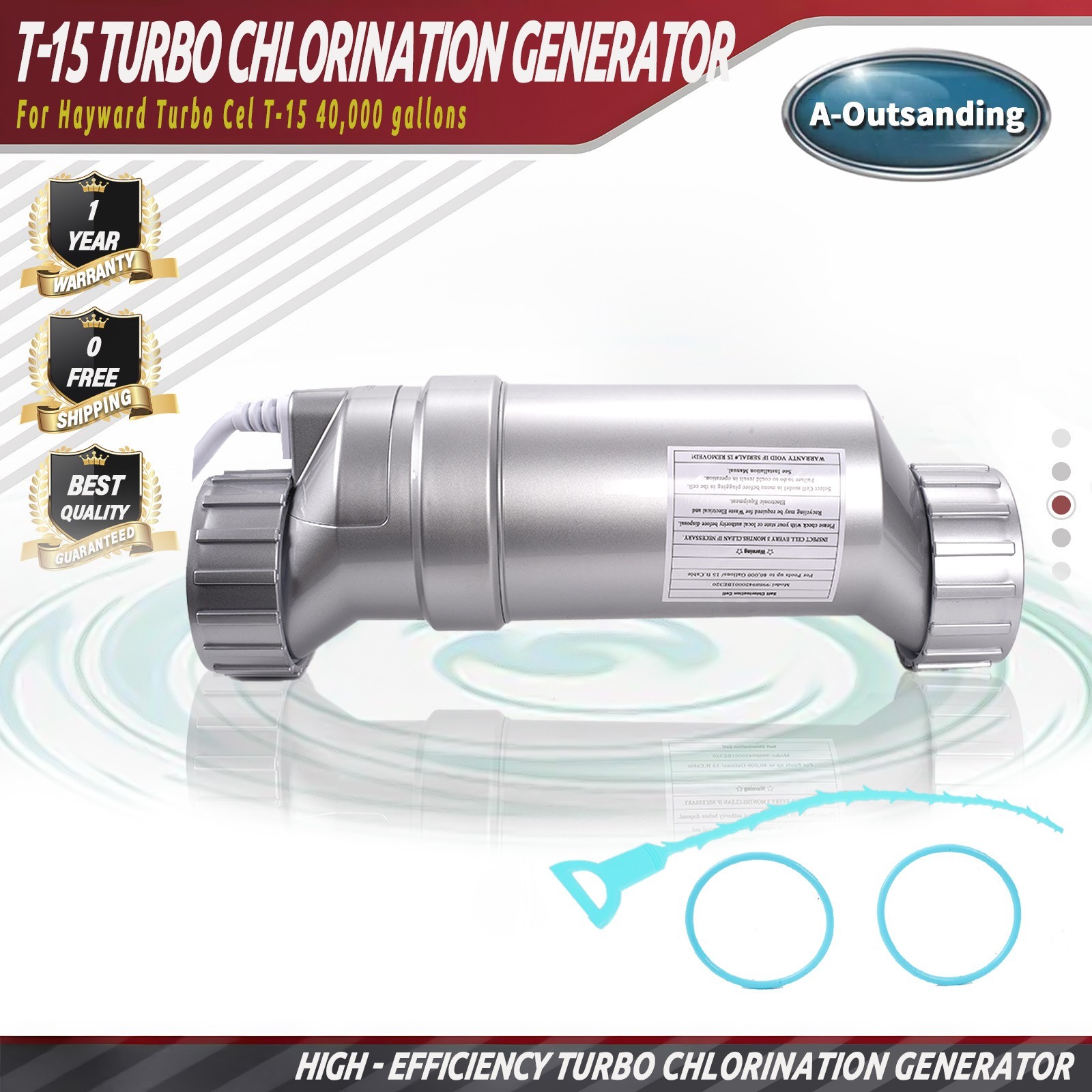 Salt Water Pool chlorinator System 40000 Gallon For Hayward Turbo Cell T-15 gallery
