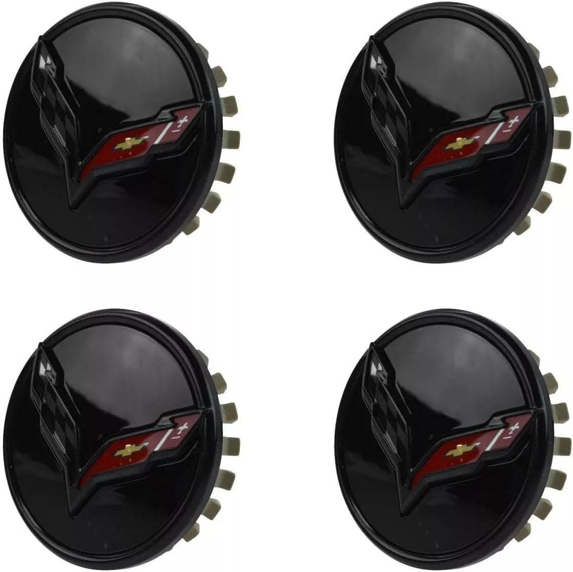 4Pc C7 Corvette Stingray Center Caps Crossed Flag 23217059 gallery