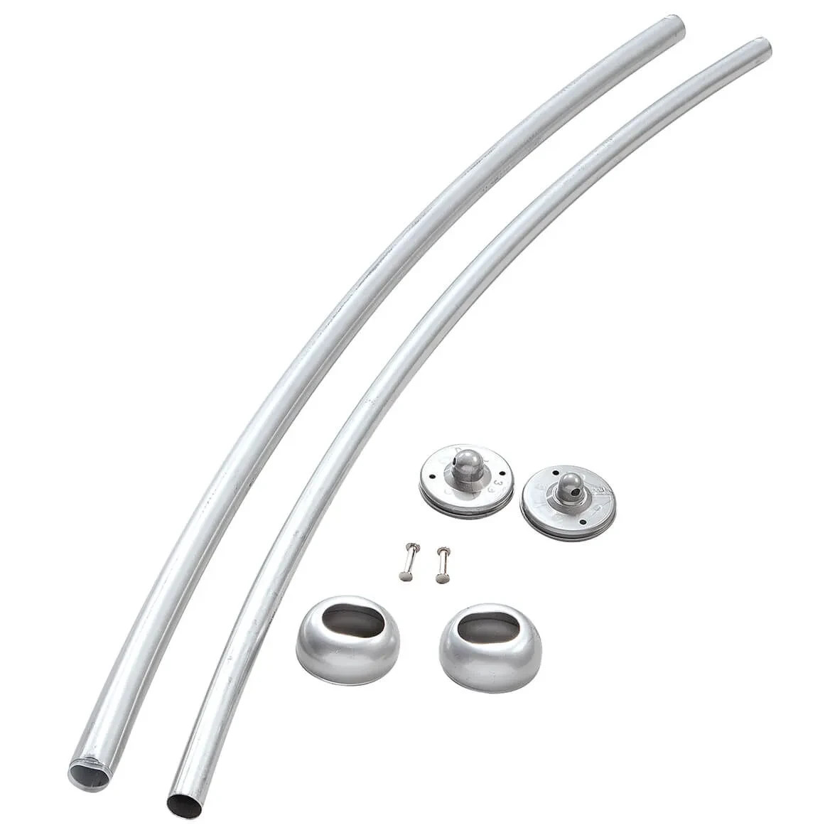 Curved Shower Rod Wall Mountable Adjustable Chrome Finish 40" - 64" 1" Diameter gallery