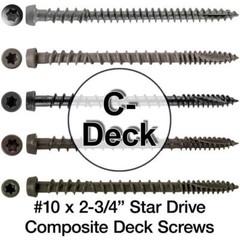 #10 x 2-3/4″ Colored Composite Decking Wood Screw