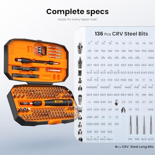 152-in-1 Precision Screwdriver Set - Magnetic Tool Kit for Electronics, PC, Macb gallery