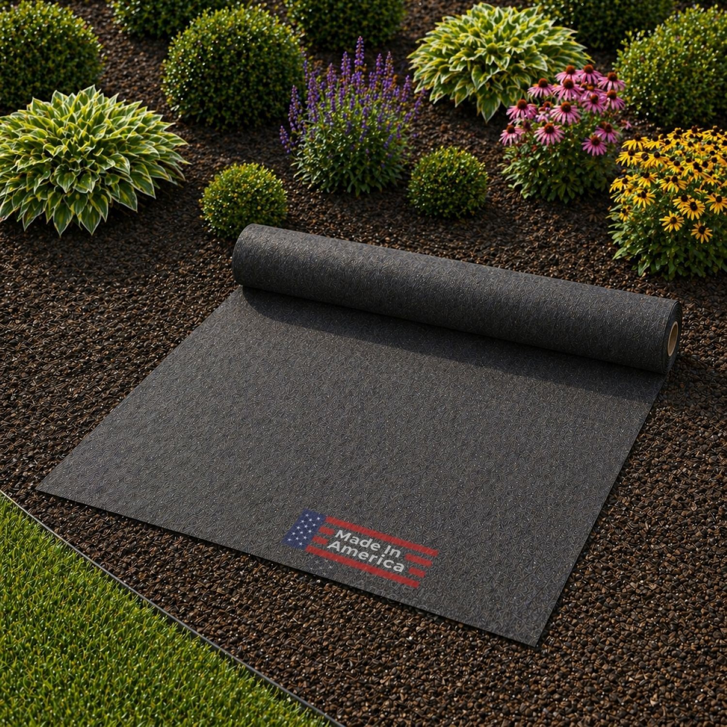 Water Permeable Landscape Fabric | Weed Barrier | Non-Woven Geotextile (8 oz) gallery