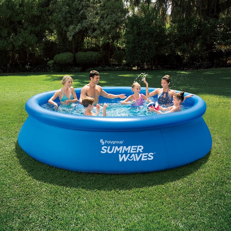 SUMMER WAVES 12 FT QUICK SET RING ROUND ABOVE GROUND SWIMMING POOL *DM gallery