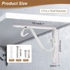 4 Pcs Decorative Shelf Brackets, 150mm/6 Inch Floating Shelf Brackets, White gallery