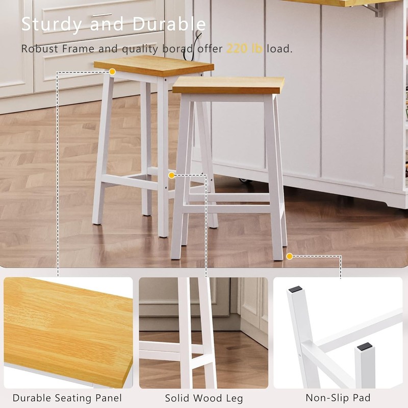 Rectangle Kitchen Island Table 53 in. Kitchen Island on Wheels in White Finish gallery