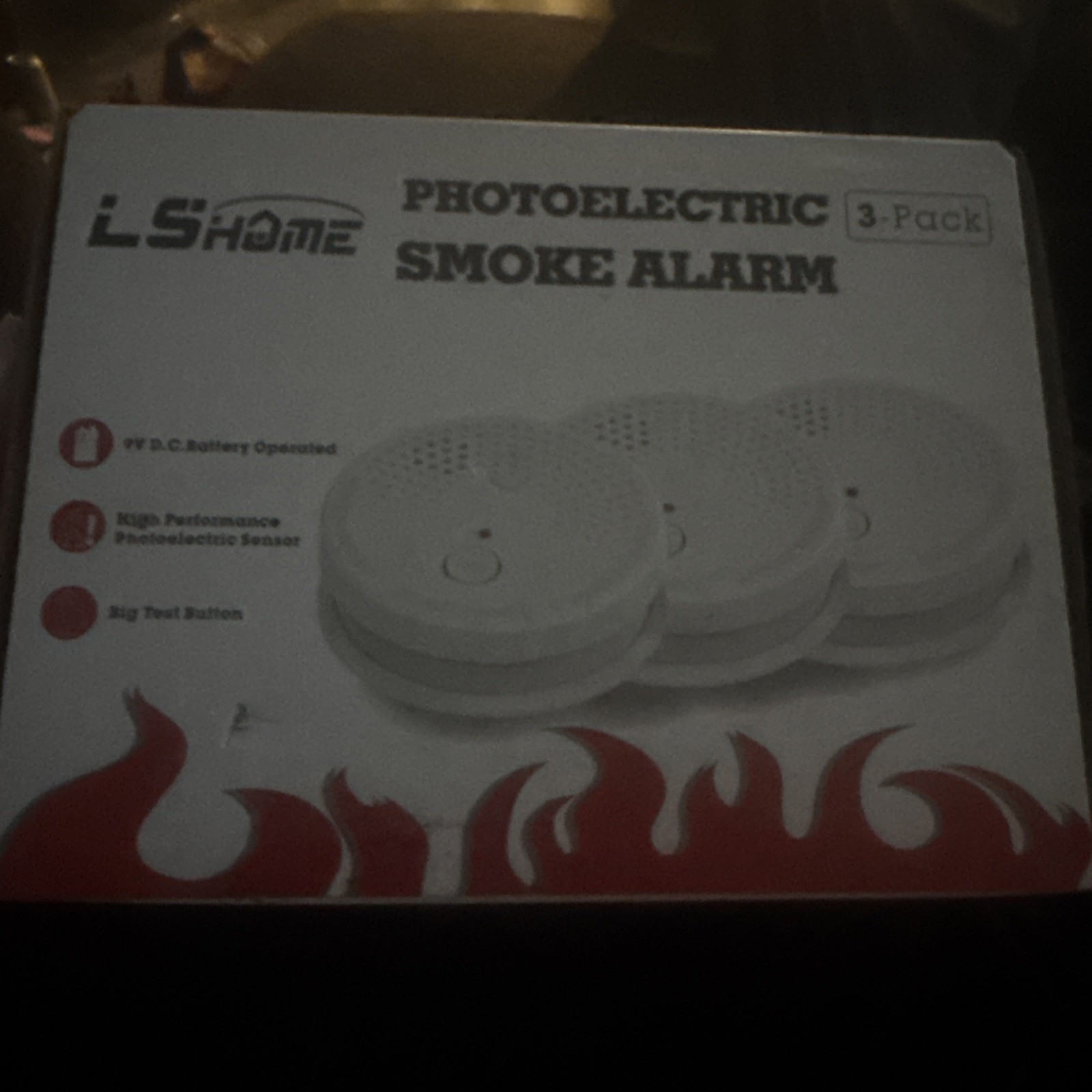 NEW 9-Volt Battery Operated Smoke Detector with Photoelectric Sensor Item 3PACK gallery