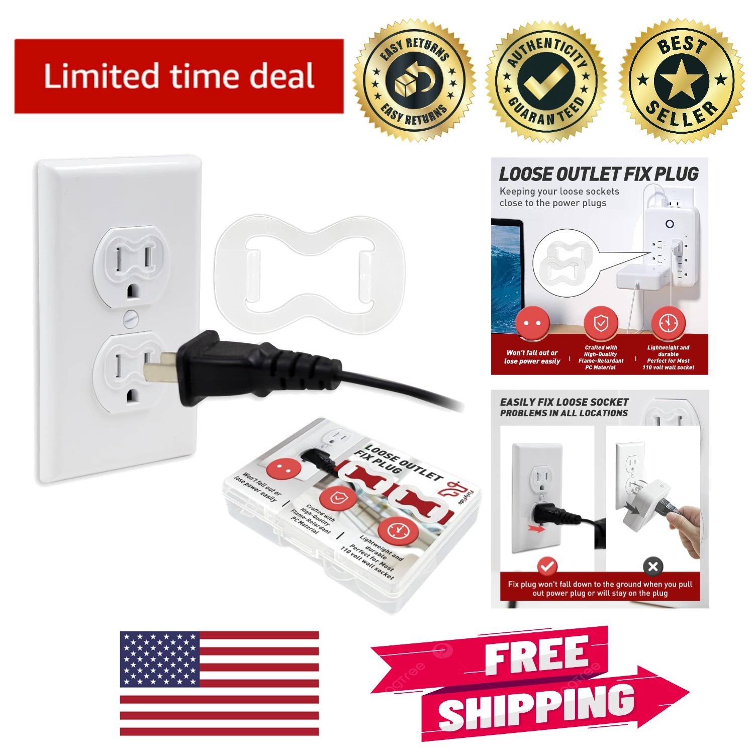 Reliable 15-Pack Loose Outlet Fix Plugs - Safeguard Your Electrical Connections gallery