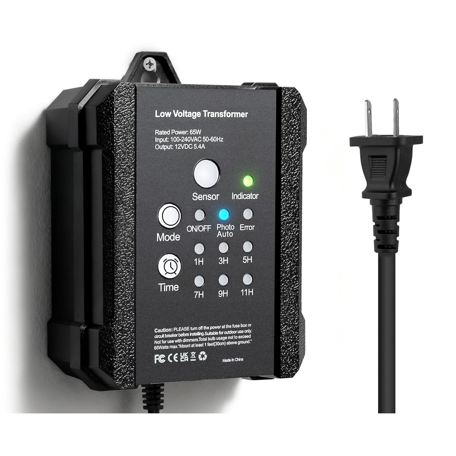 65W Landscape Light Transformer, 120VAC to 12VDC Dusk to Dawn and Timer Built-in gallery