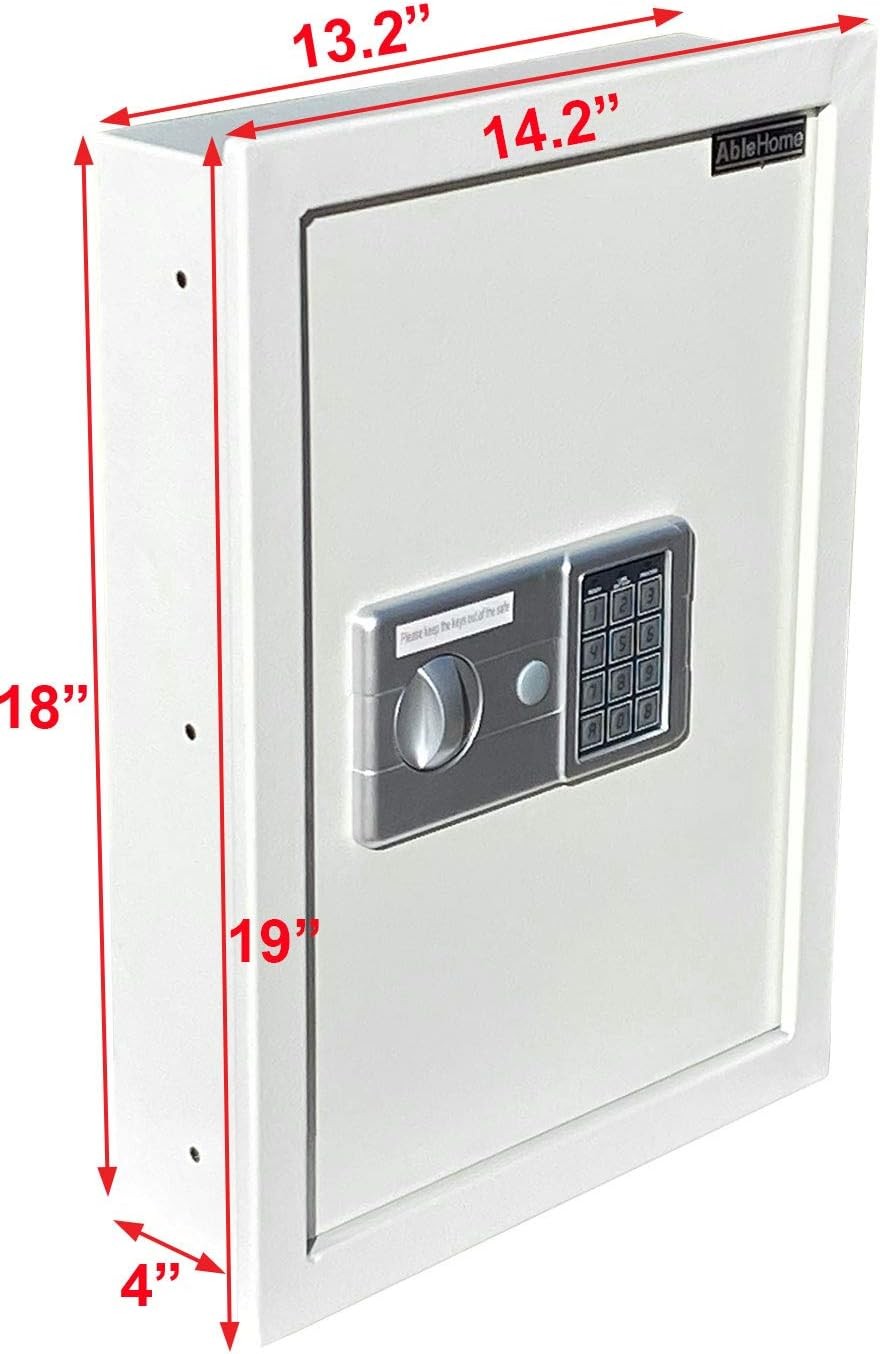 DIGITAL ELECTRONIC FLAT RECESSED WALL SAFE SECURITY BOX JEWELRY OPEN BOX gallery