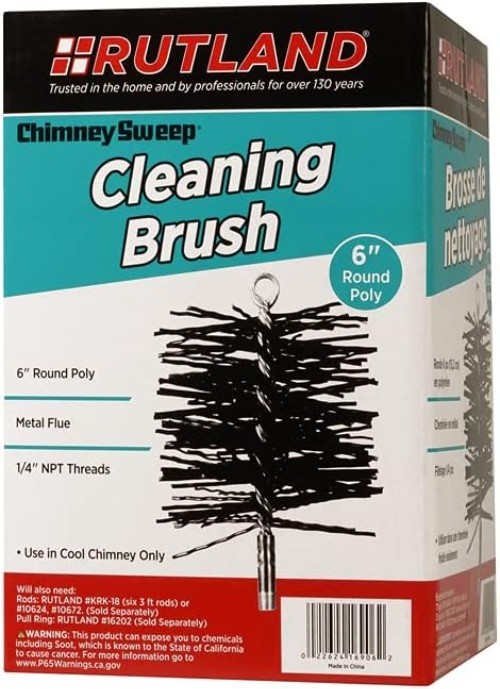 Durable 6-Inch Chimney Cleaning Brush - Acid Resistant Bristles Included gallery