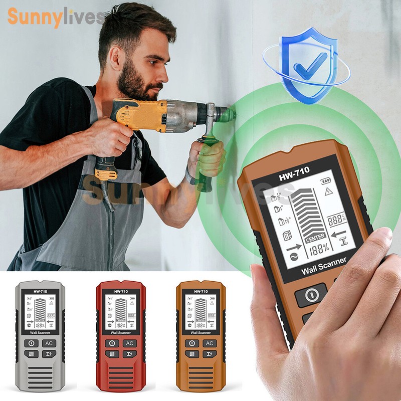Stud Finder 6 in 1 Multi-Function Wall Stud Scanner Sensor Detector LCD Display gallery