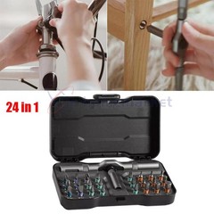 25pcs 24 in 1 Multifunction Screwdriver Head Set Household Repair Ratchet Wrench