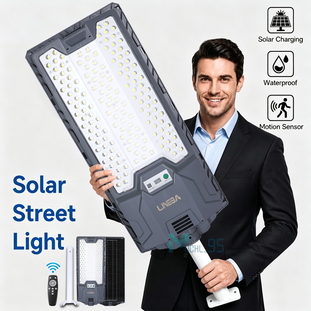 LED 2000W Commercial Solar Street Lights Outdoor Dusk to Dawn parking lot light gallery