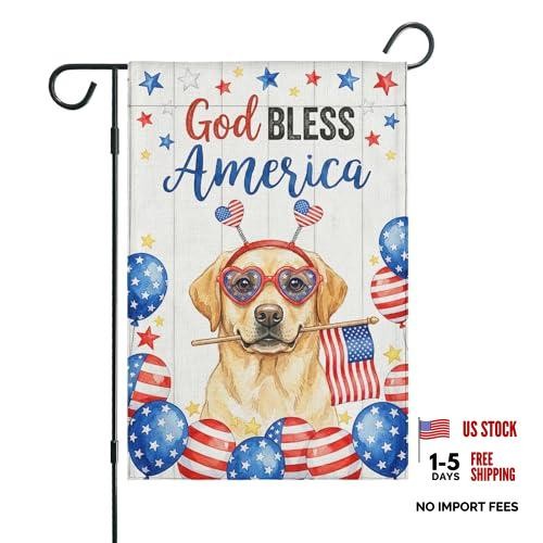 Funny Labrador Retriever Flag Memorial Day Independence Day House Flag for gallery