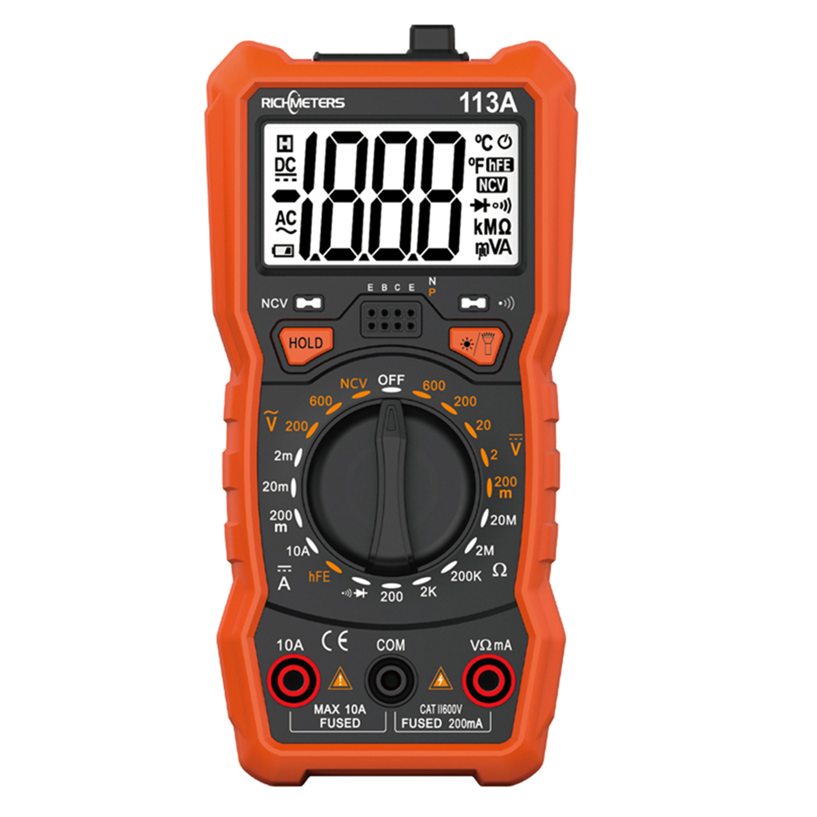 RICHMETERS RM113A NCV Digital Multimeter 2000 Counts Resistance Tester W8J5 gallery