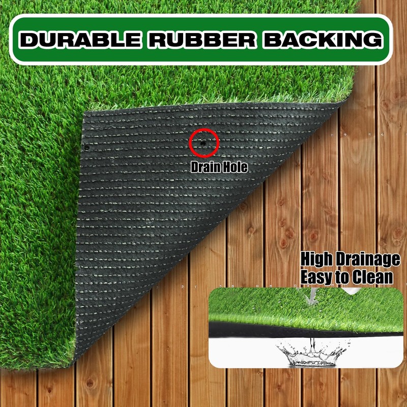2FTX6FT Artificial Grass Runner Rug - Thick Outdoor Realistic Pets Friendly gallery