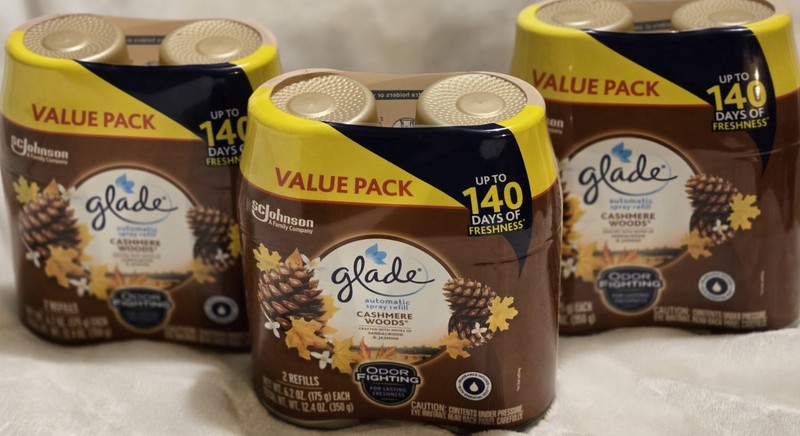Glade Automatic Spray Refill CASHMERE WOODS 2 Refills 6.2oz Ea 3 pkgs 6pc Total gallery