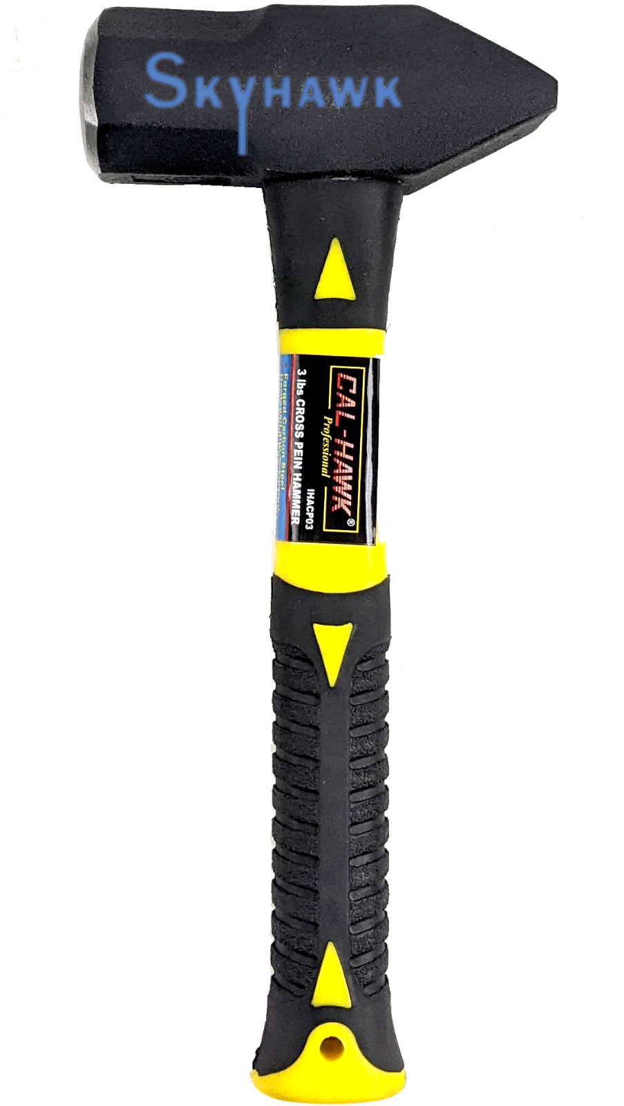 Cal Hawk 4Lbs BLACK POWDER COATED Fiber Glass Handle Cross Peen Hammer PRO Tools gallery
